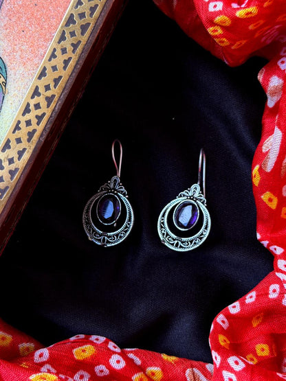 Monalisa Stone Oxidized Earring