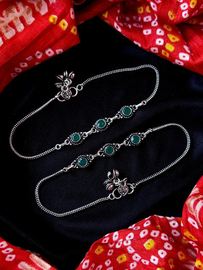Monalisa Stone Oxidized Casual wear Anklet
