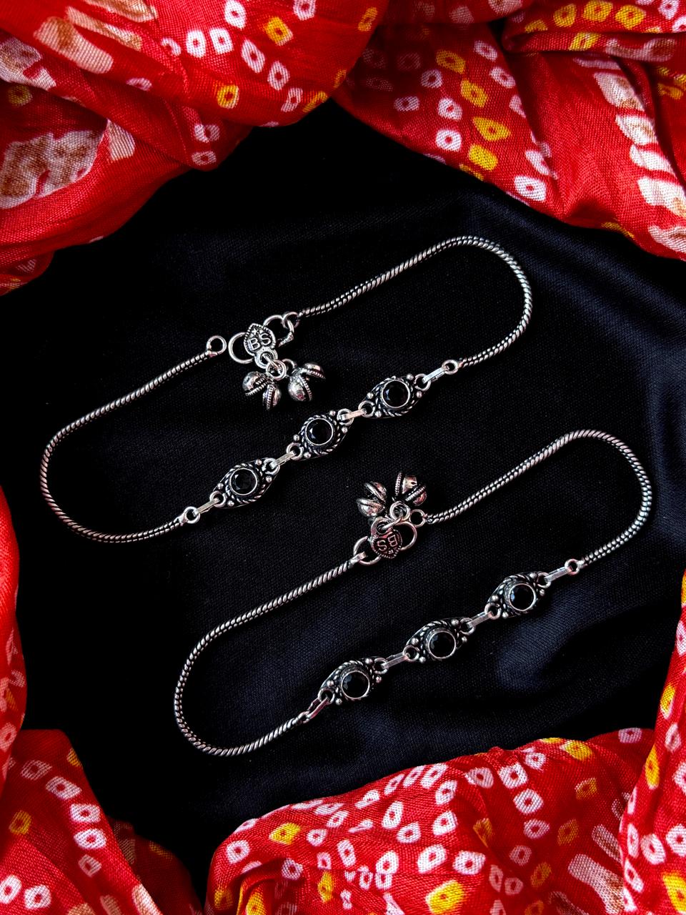 Monalisa Stone Oxidized Casual wear Anklet
