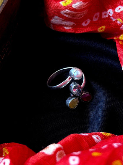 Monalisa Stone Silver Replica Ring