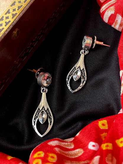 Monalisa Stone Oxidized Earring