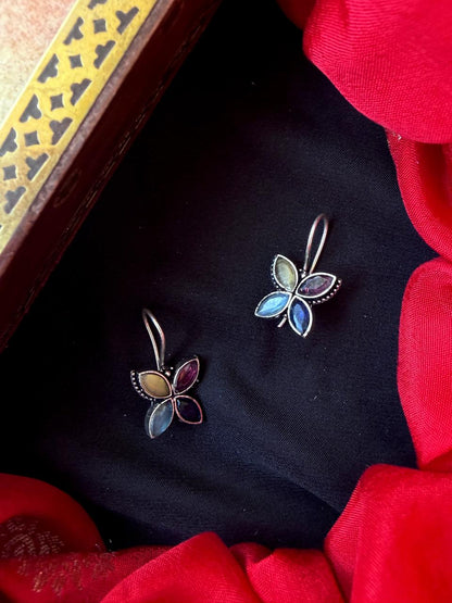 Monalisa Stone Geometrical Oxidized Earring