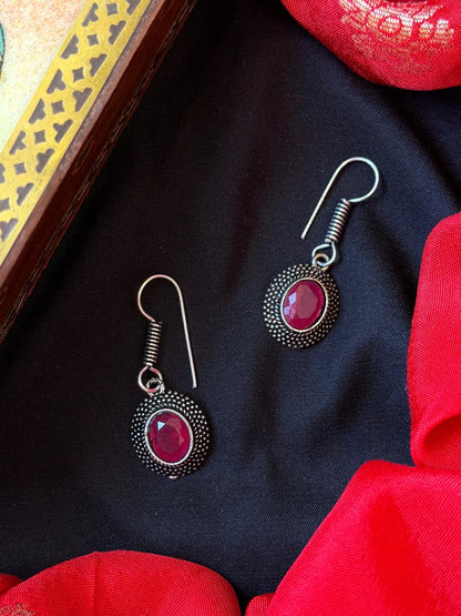 Monalisa Stone Oxidized Earring