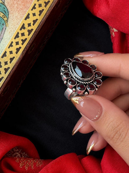 Monalisa Stone Silver Replica Ring