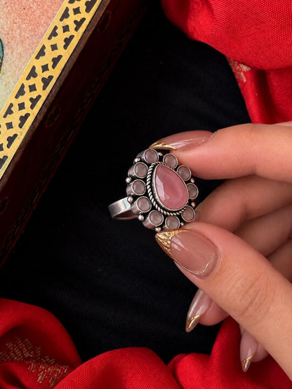 Monalisa Stone Silver Replica Ring