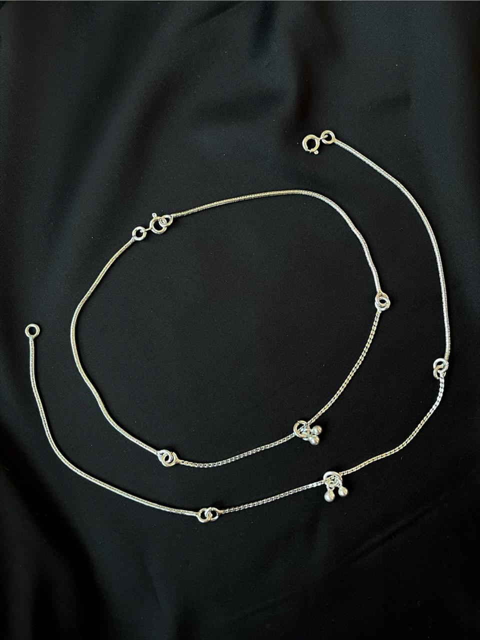 92.5 Silver Light Weight Anklet