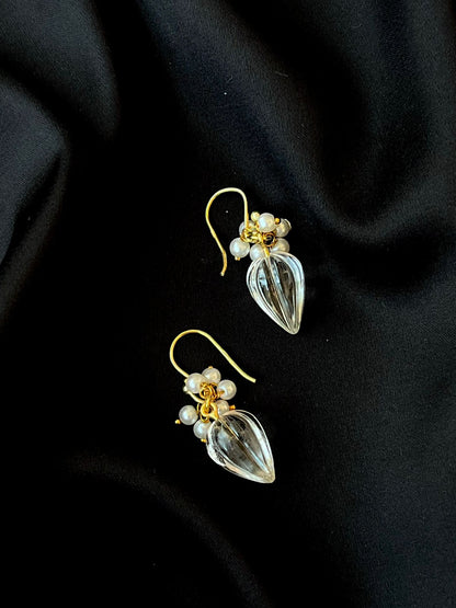 Crystal Stone Gold Plated 92.5 Silver Earring