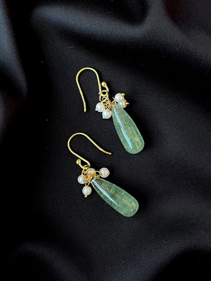 Awechrin Stone Gold Plated 92.5 Silver Earring