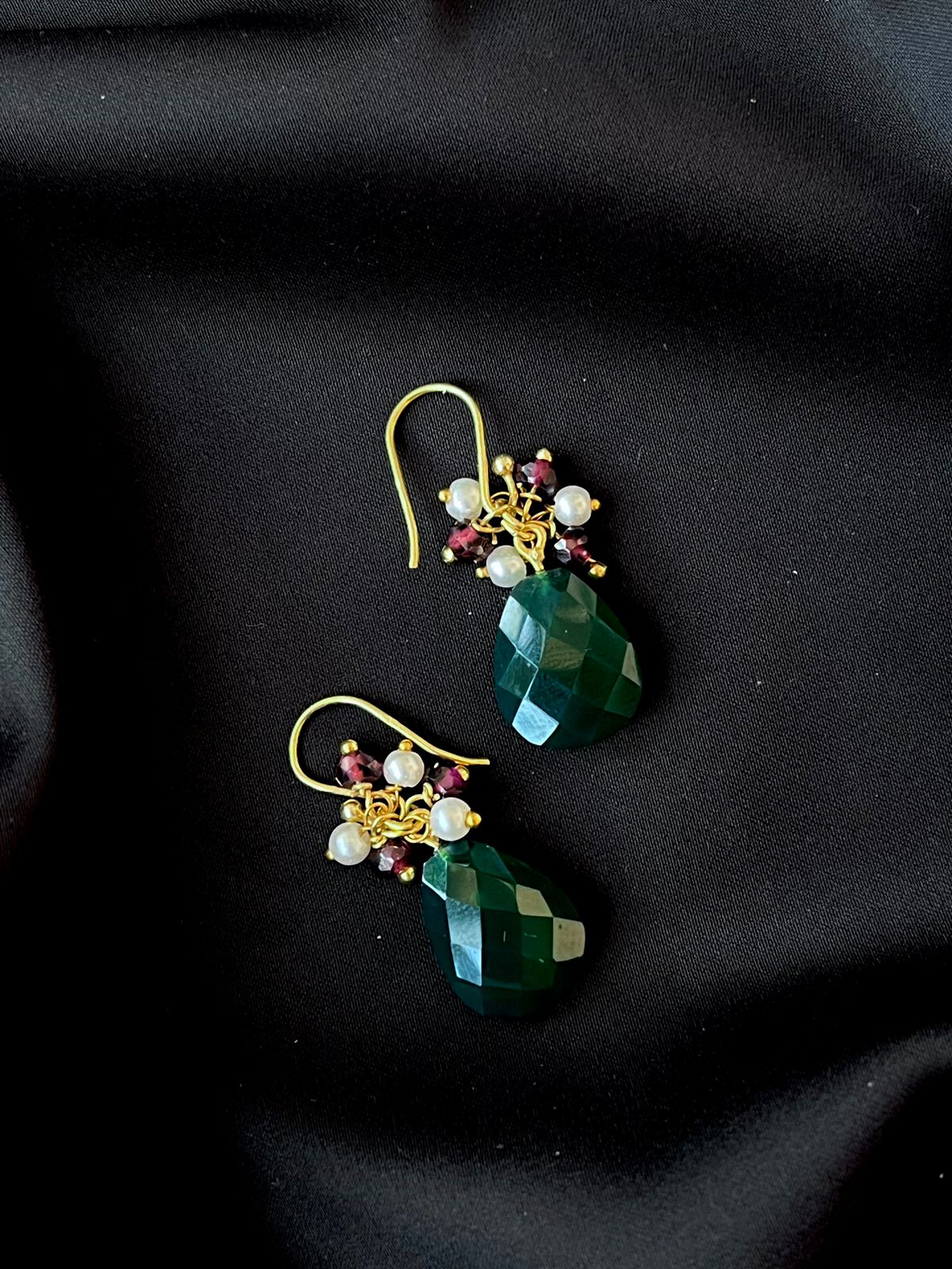 Onex Stone Gold Plated 92.5 Silver Earring