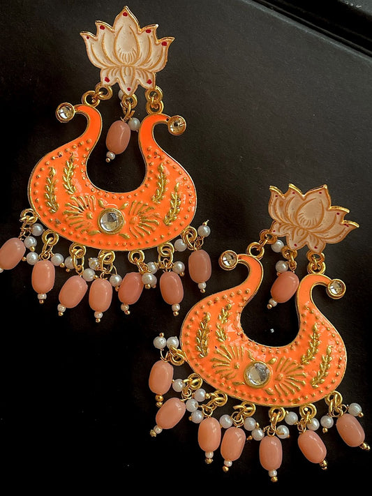 Meenakari Geometrical Partywear Earring