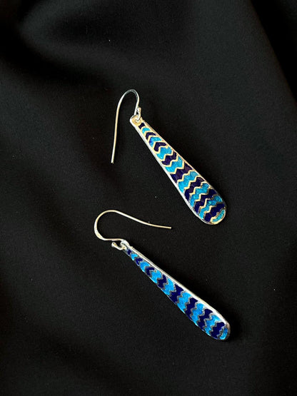 Meenakari Long Light weight 92.5 Silver Earring
