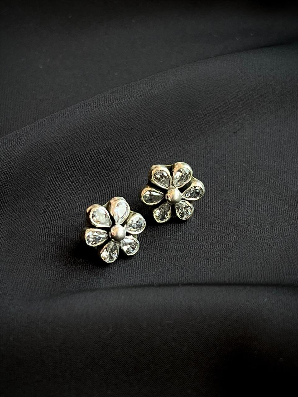 AD Stone 92.5 Silver Stud Earring