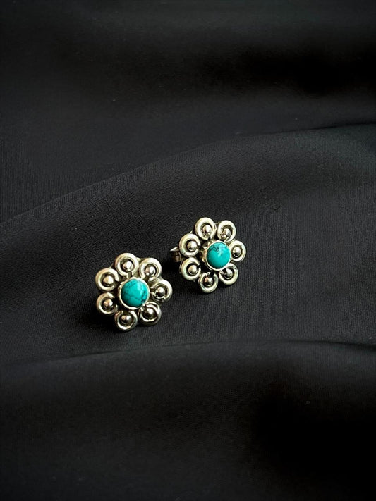 Floral 92.5 Silver Stud Earring