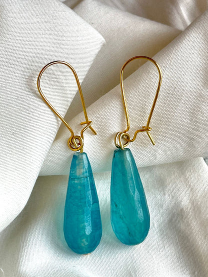 Semi Precious Droplet Stone Earring