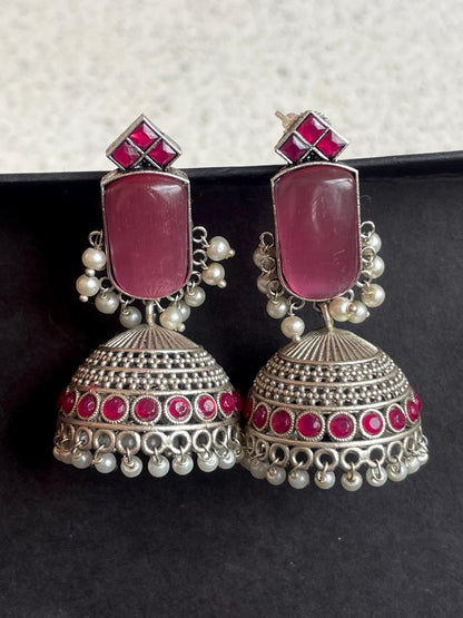 Monalisa Stone Top with Antique Jhumki Earring