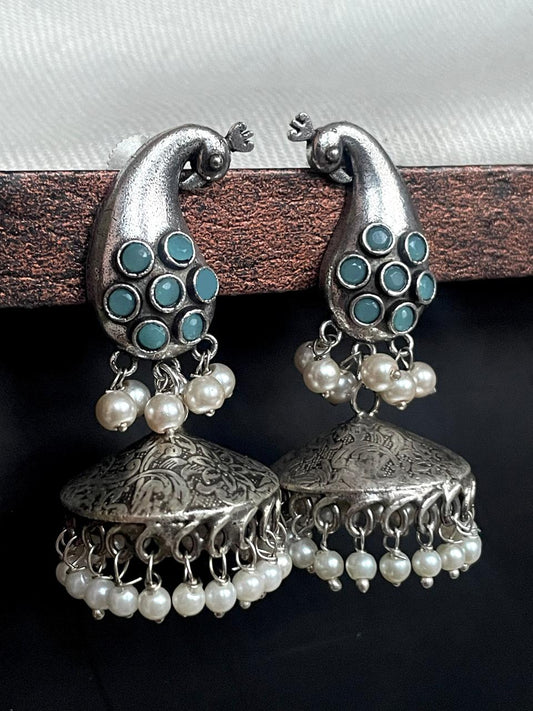 Peacock Shape Jhumki Earring