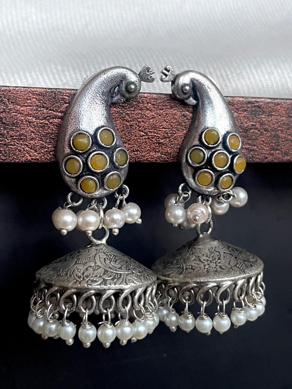 Peacock Shape Jhumki Earring