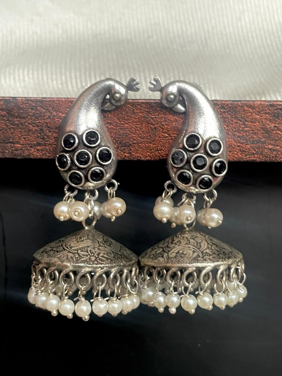 Peacock Shape Jhumki Earring