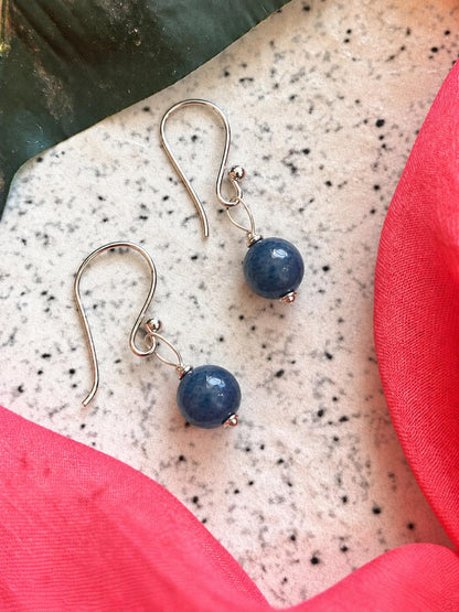Semi Precious Round Stone Earring