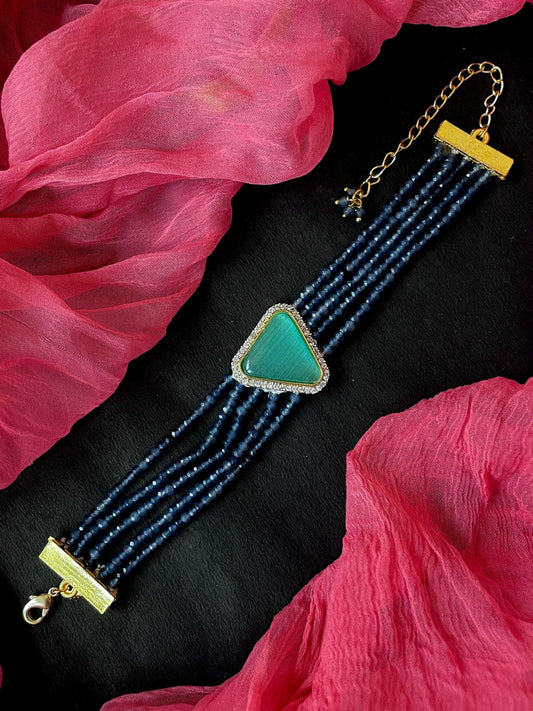 AD with Monalisa Stone Glass Beaded Bracelet