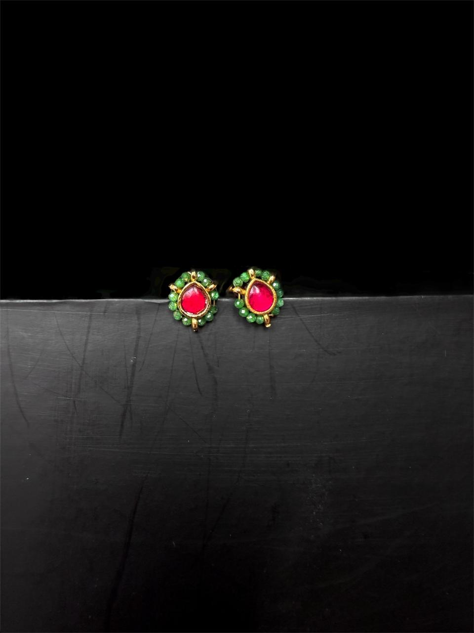 Pachi Kundan with Monalisa Stone Earring