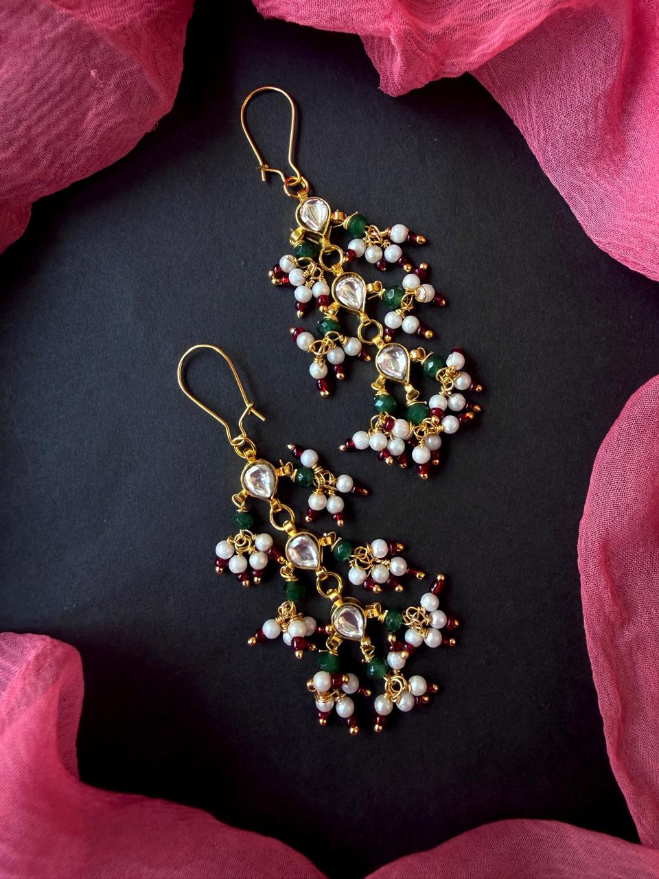 Pachi Kundan with Stone Beads Earring