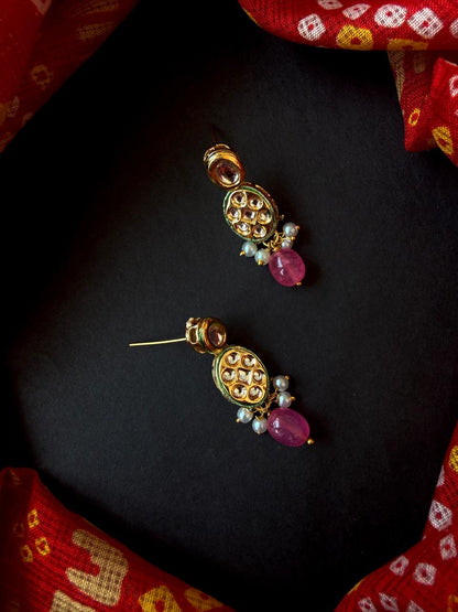 Kundan with Stone Beads Earring