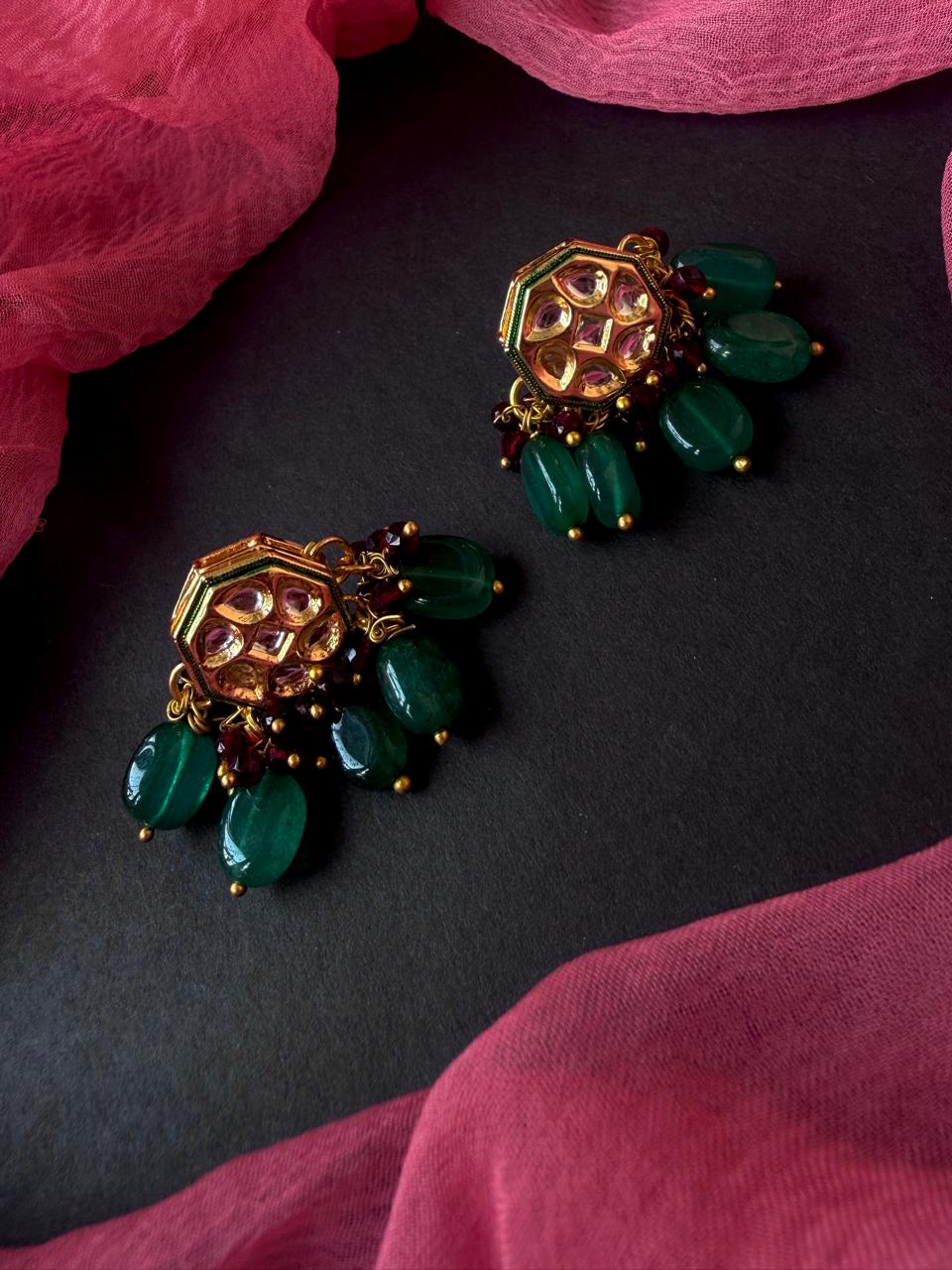 Kundan with Stone Beads Earring