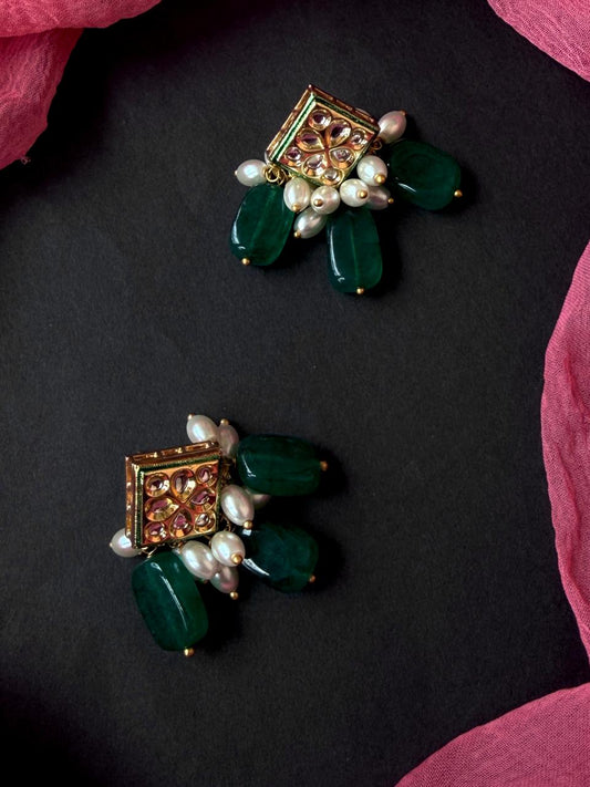 Kundan with Stone Beads Earring