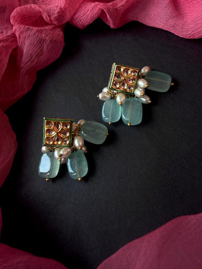 Kundan with Stone Beads Earring