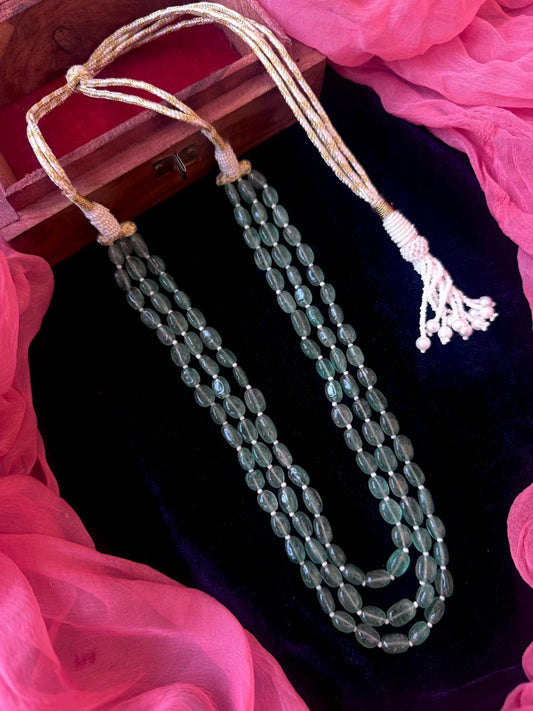 Strawberry Beaded Three Layered Mala