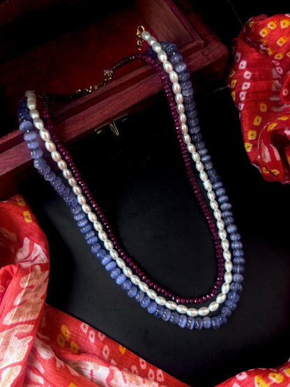 Three Layered Partywear Mala Necklace