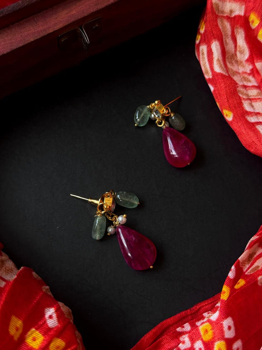 Stone Beaded Kundan earring