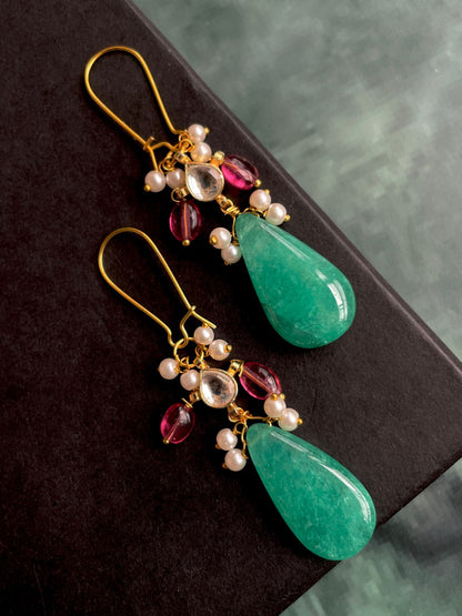 Natural Semi Precious Stone Earring