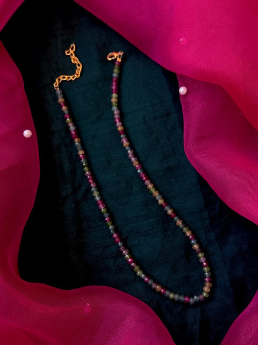Multi Colour Stone Beads Singla Layer Mala