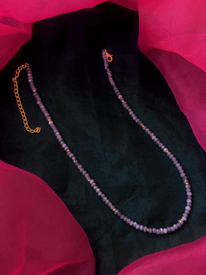 Stone Beads Golden Ring Single Layer Mala