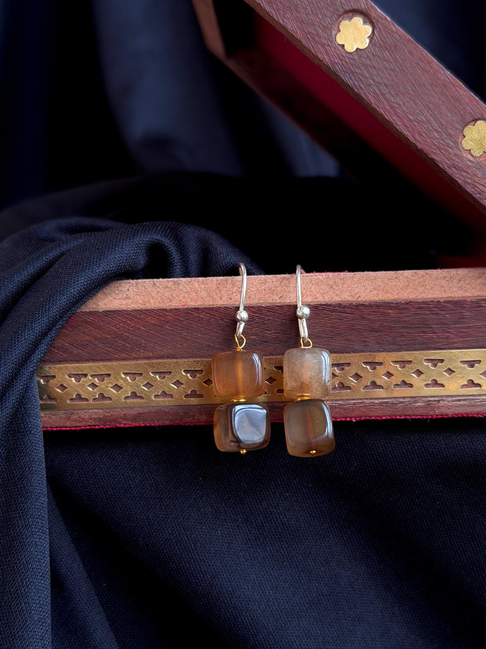 Geometrical Stone Beaded Earring