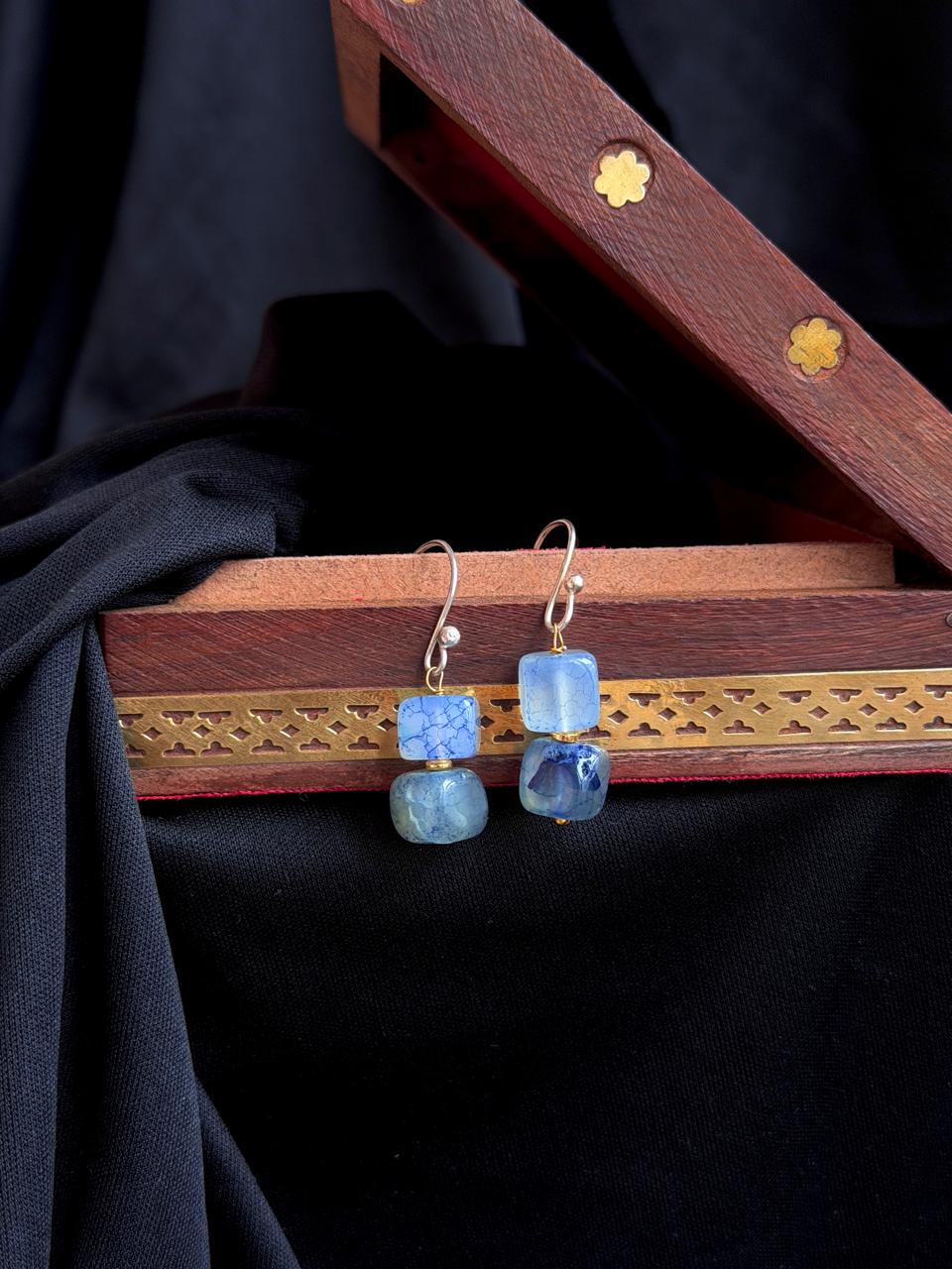 Geometrical Stone Beaded Earring