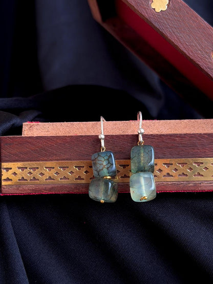 Geometrical Stone Beaded Earring