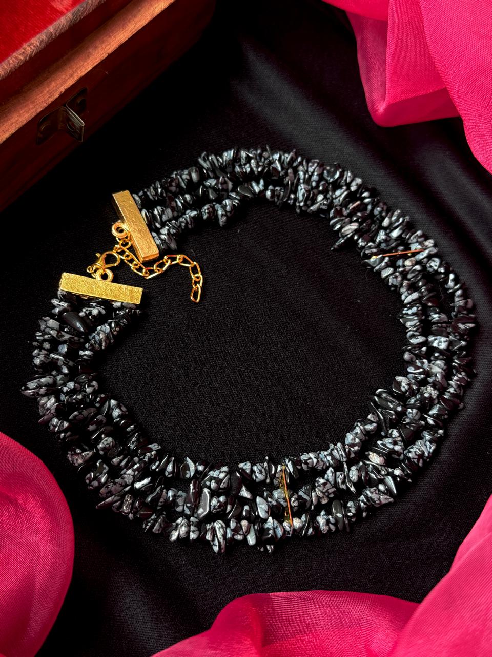 Natural Stone Three Layer Mala