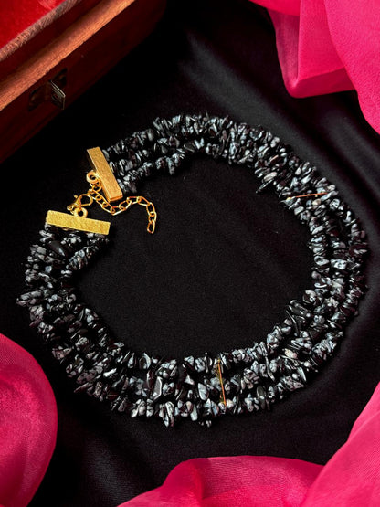 Natural Stone Three Layer Mala
