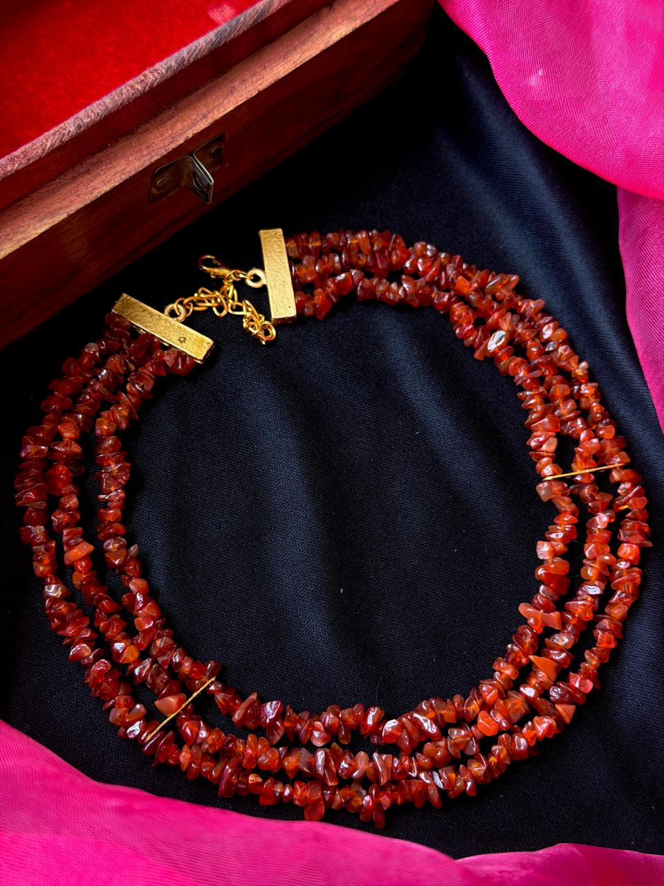 Natural Stone Three Layer Mala