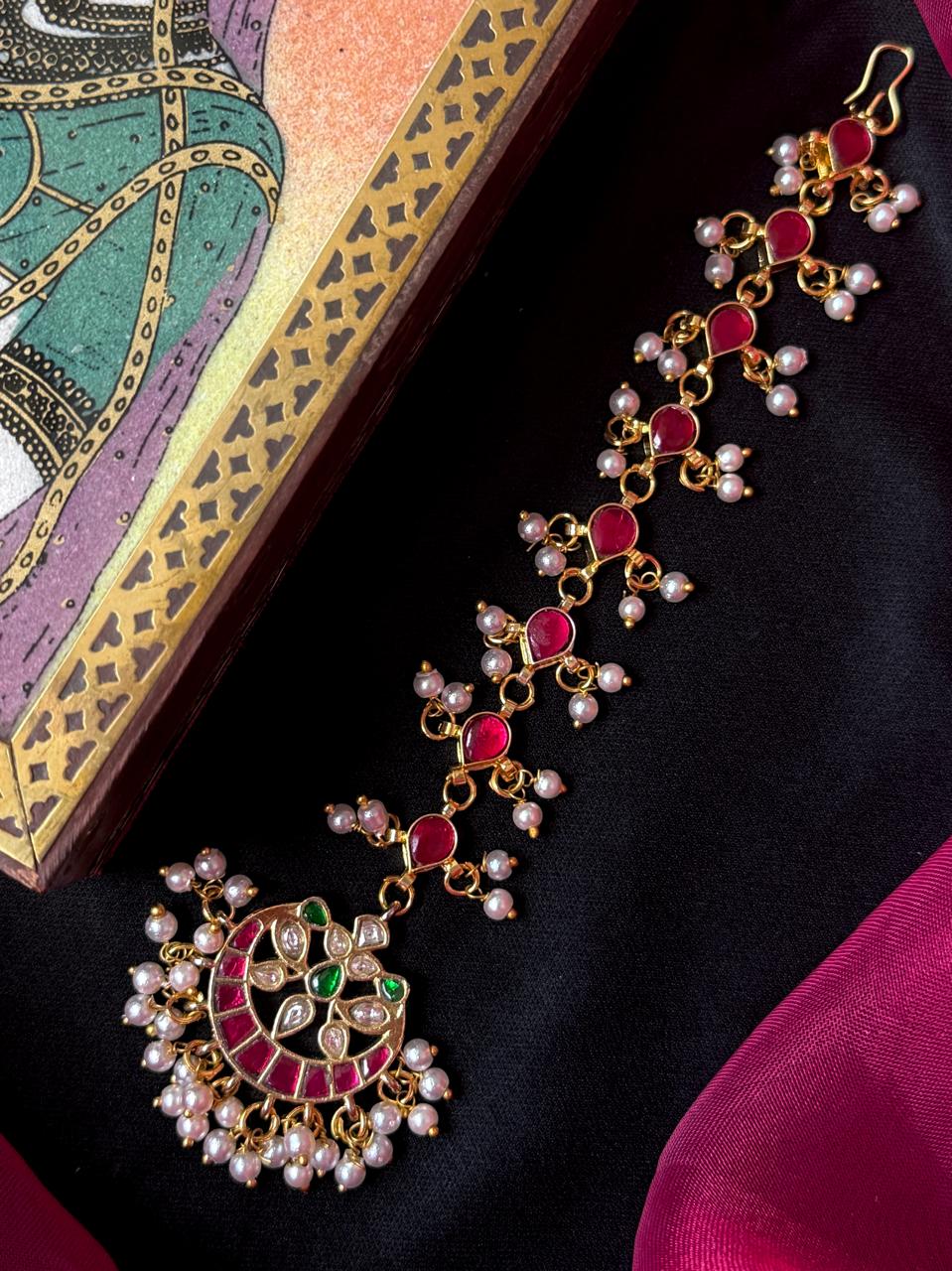 Pachi Kundan Beaded MangTika