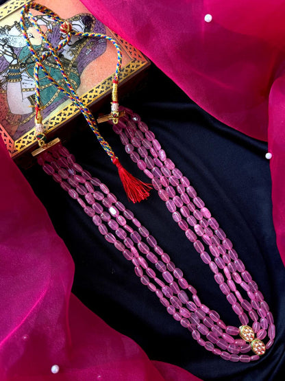 Stone Beaded with Kundan Four Layered Mala Necklace