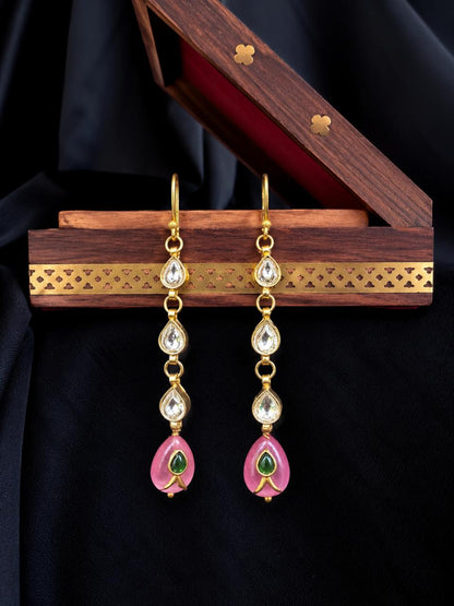 Pachi Kundan with Monalisa Stone Earring