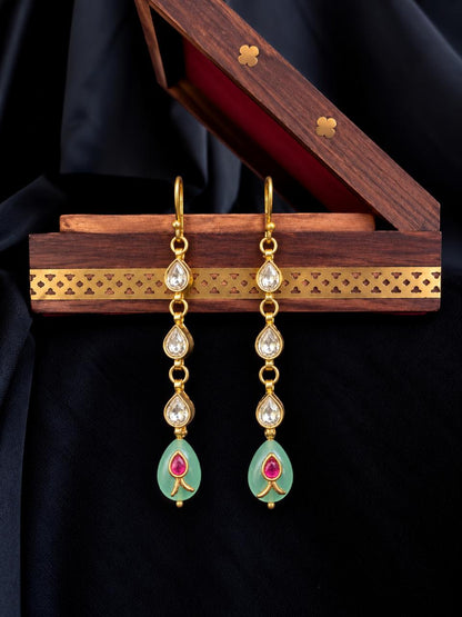 Pachi Kundan with Monalisa Stone Earring