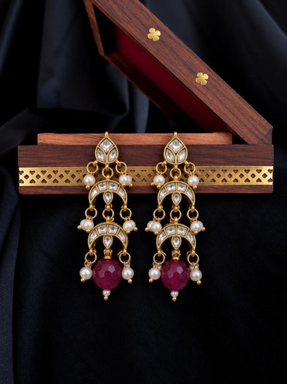Pachi Kundan with Stone Beaded Earring