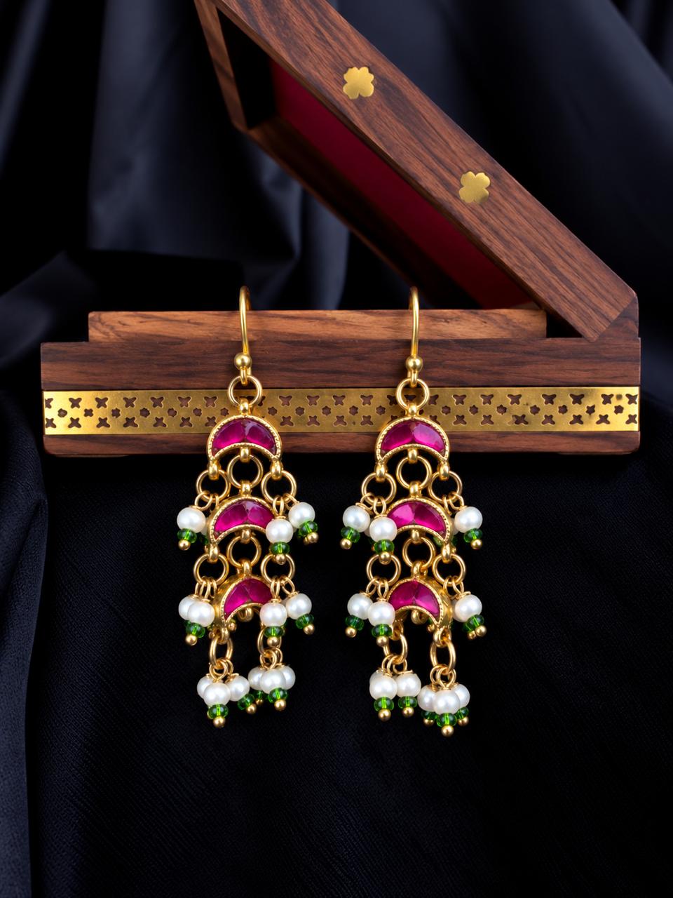 Pachi Kundan Beaded Earring