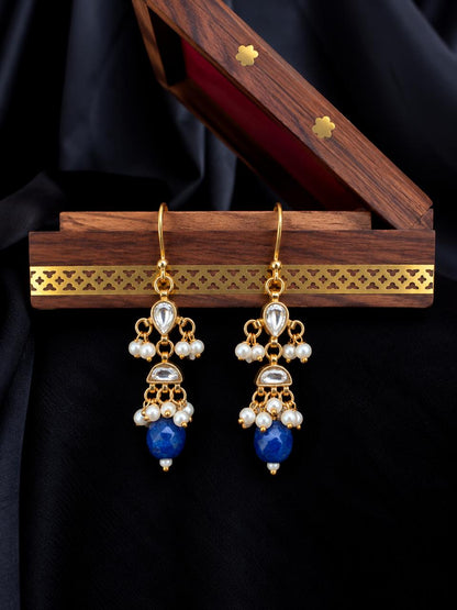 Pachi Kundan Stone Beaded Earring