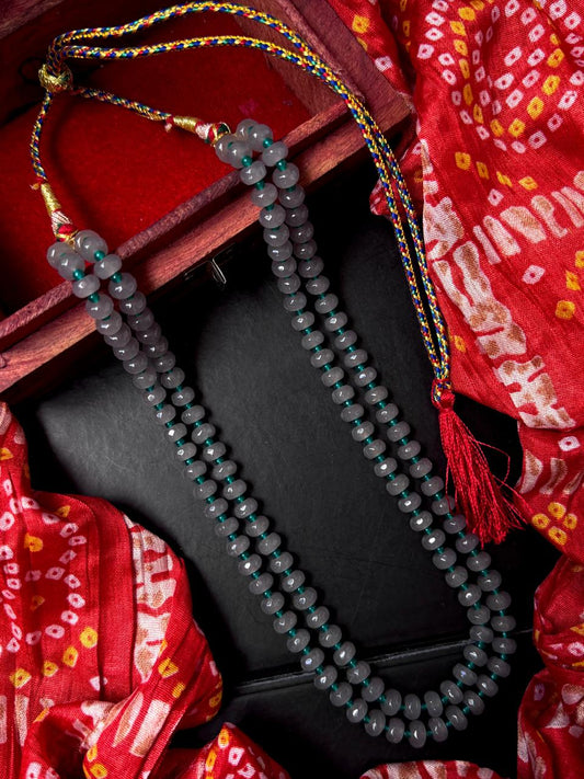 Stone Beaded Double Layered Mala Necklace